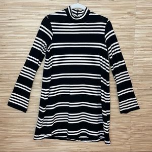 Zara Trafaluc B&W Stripe Swing Dress